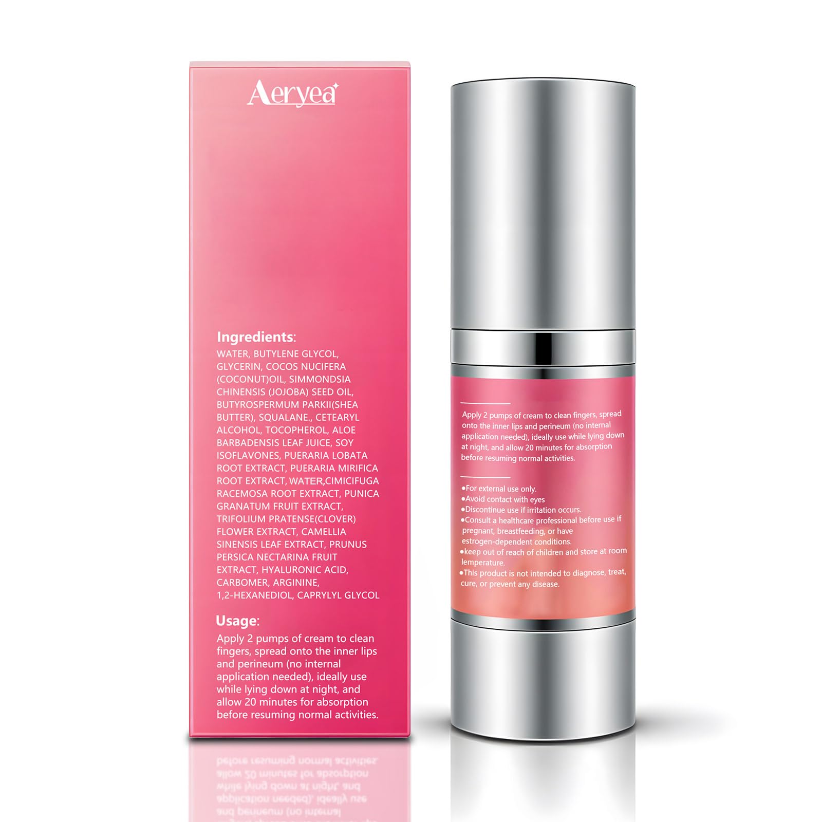 Aeryea cream rubbed into arm showing absorption and softening benefit
