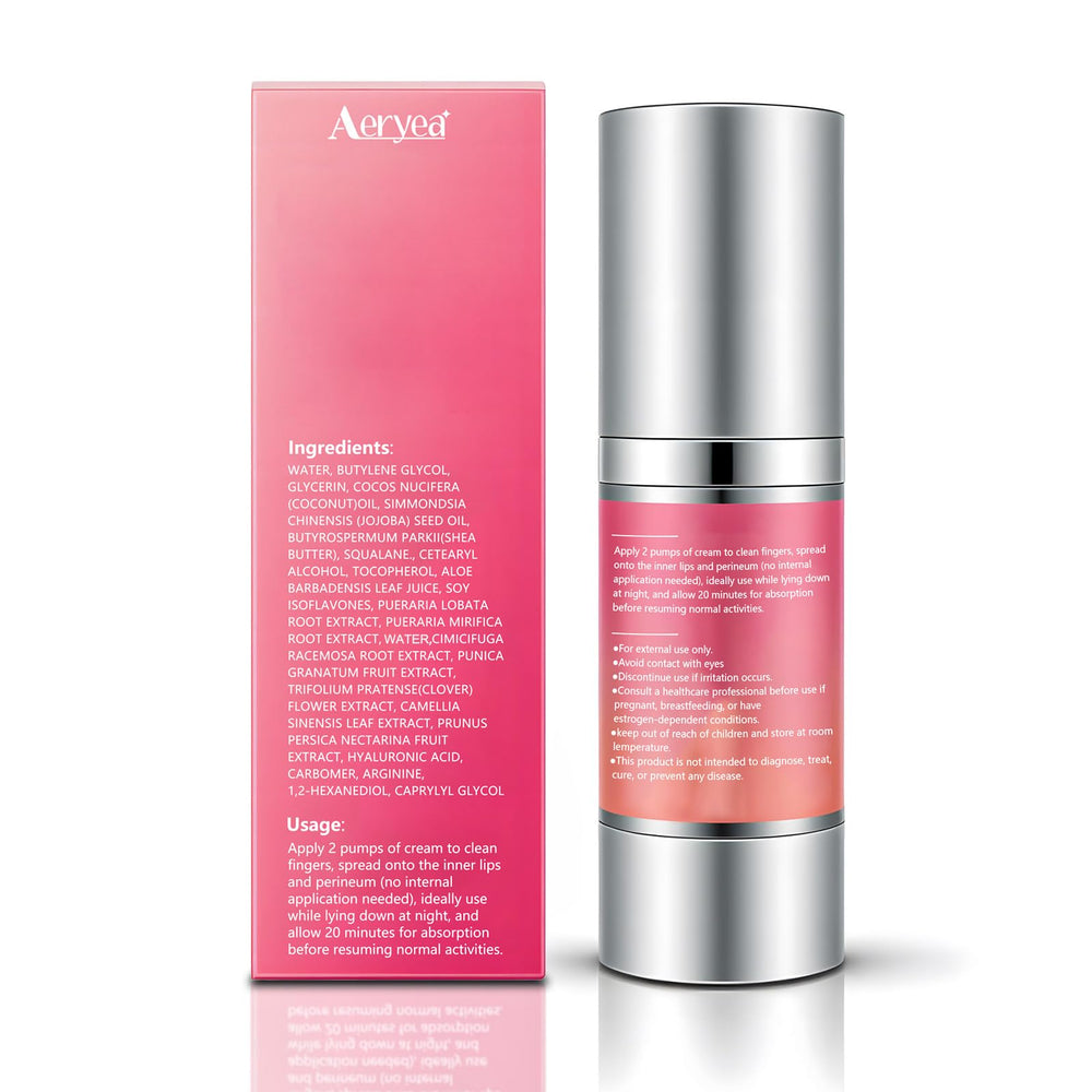 Aeryea cream rubbed into arm showing absorption and softening benefit