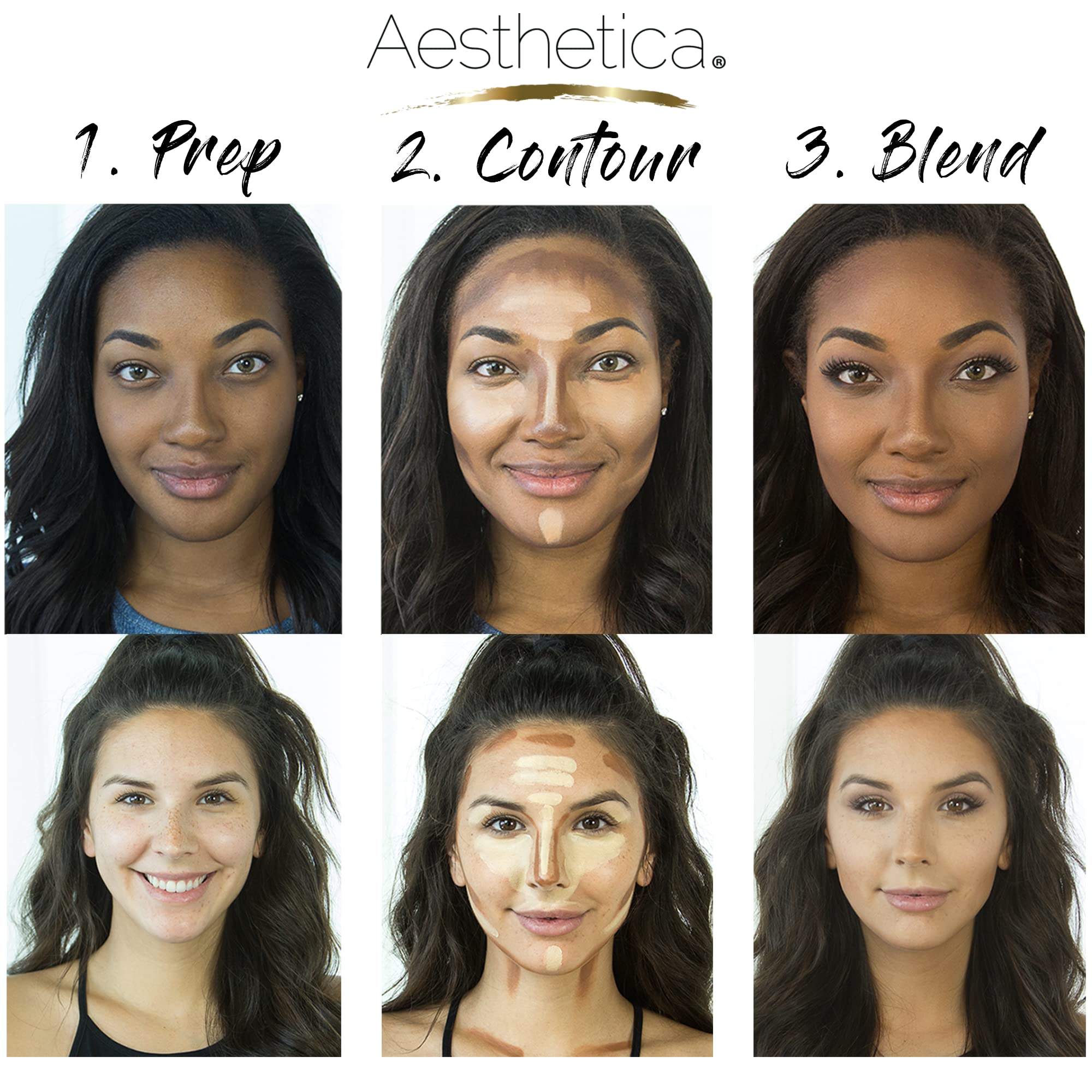 Aesthetica removable refillable pans displayed to show customizable palette benefit