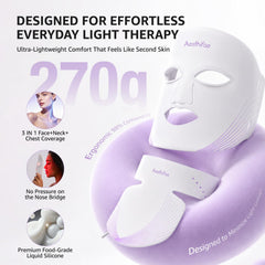 Aesthifae neck panel detail demonstrating extended décolleté coverage benefit