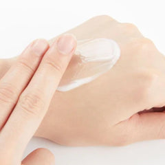 AESTURA product applied on hand demonstrating soothing hydration and non-greasy finish