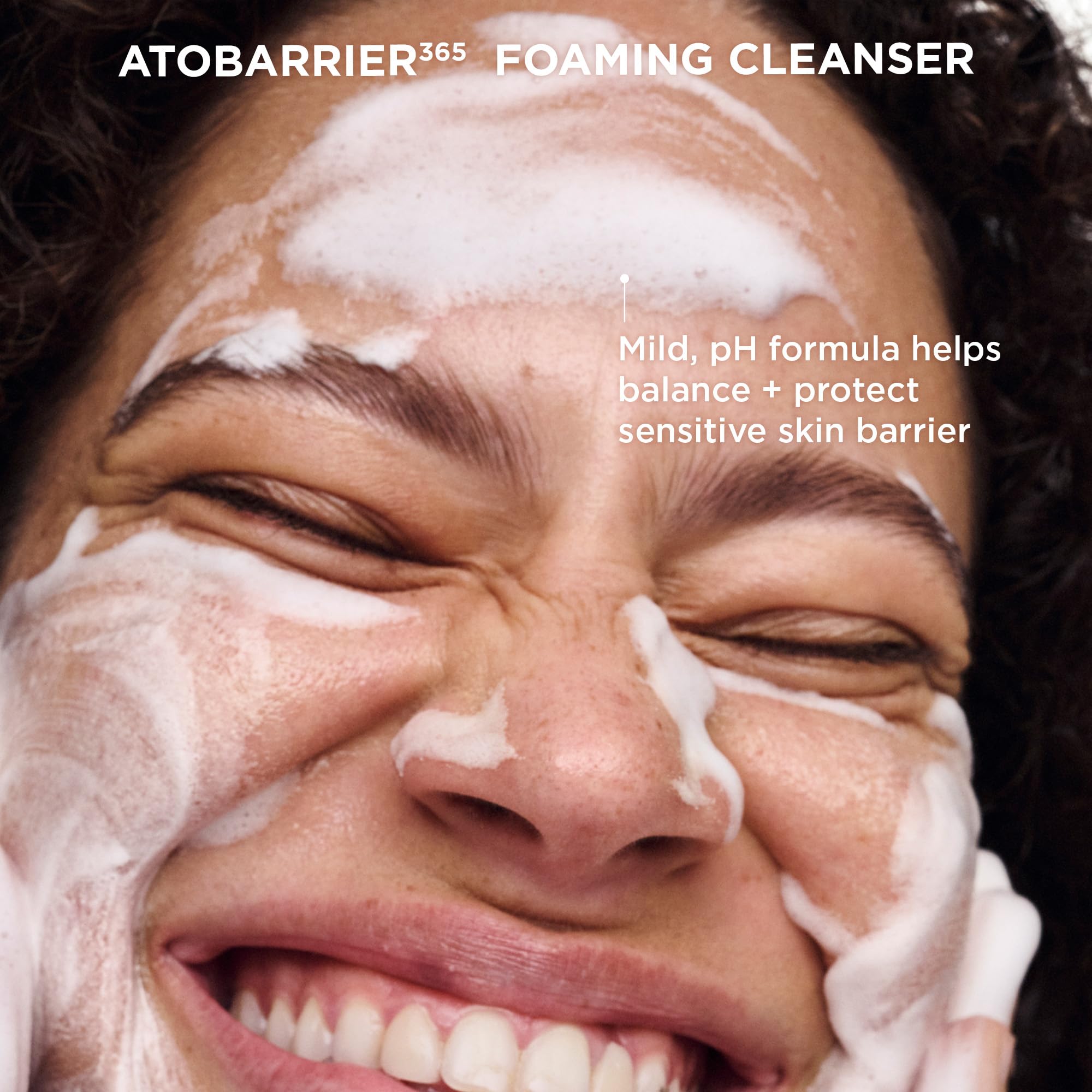 AESTURA cleanser foam close-up demonstrating gentle, hydrating cleanse