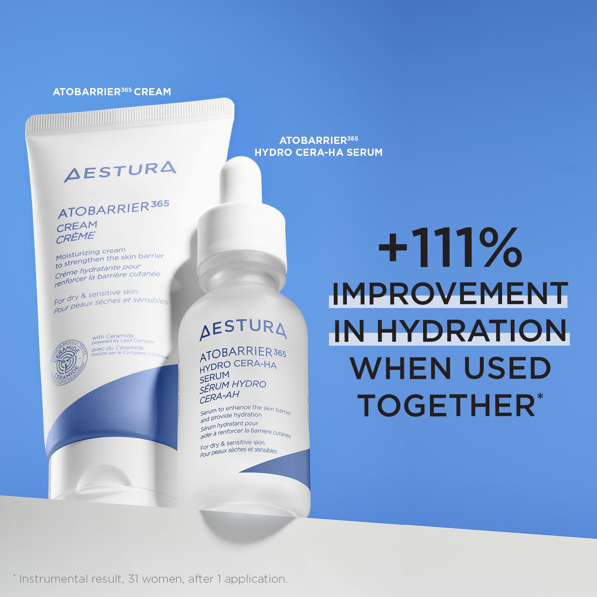 AESTURA kit inside a toiletry bag illustrating travel-ready soothing care