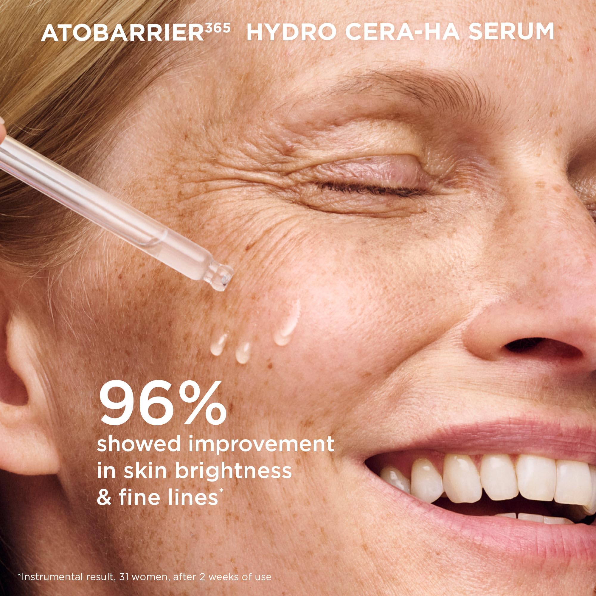 AESTURA serum droplet close-up highlighting fast-absorbing hydration