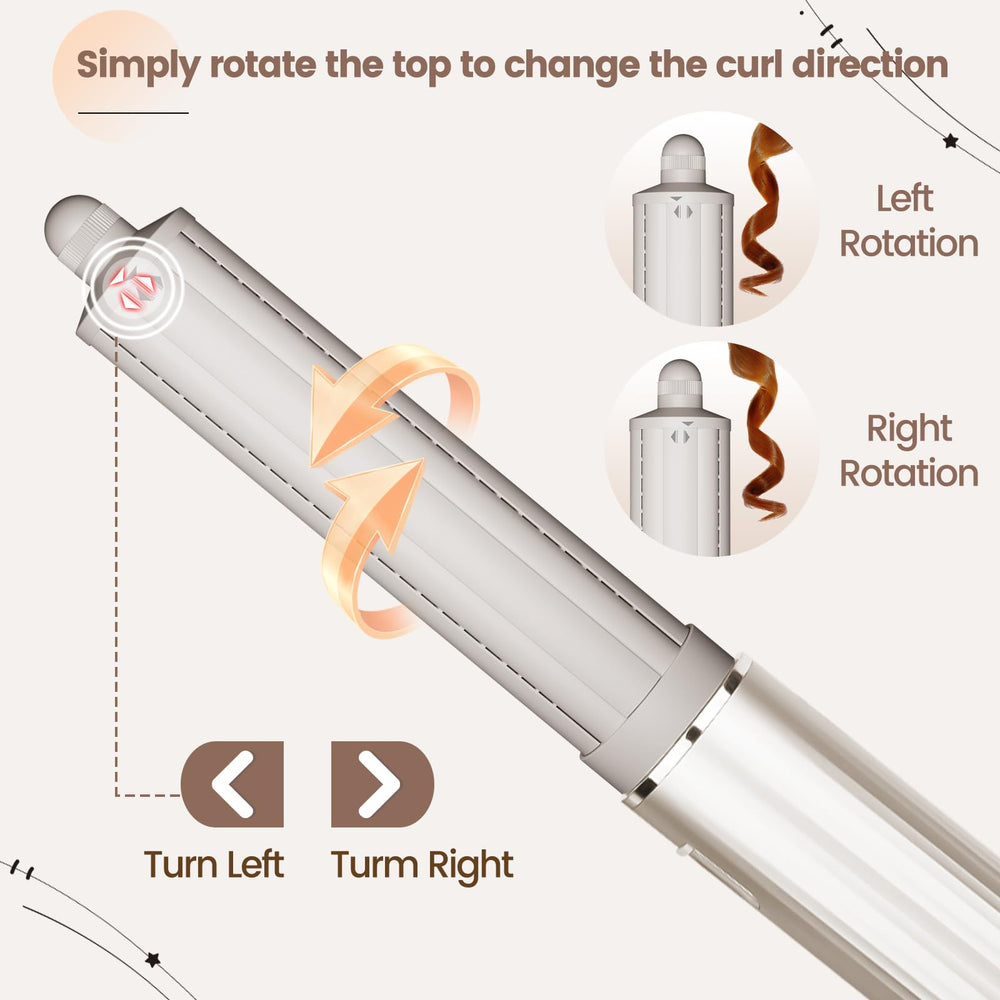 AFDD auto-curl drawing hair into the guide, producing consistent curls fast