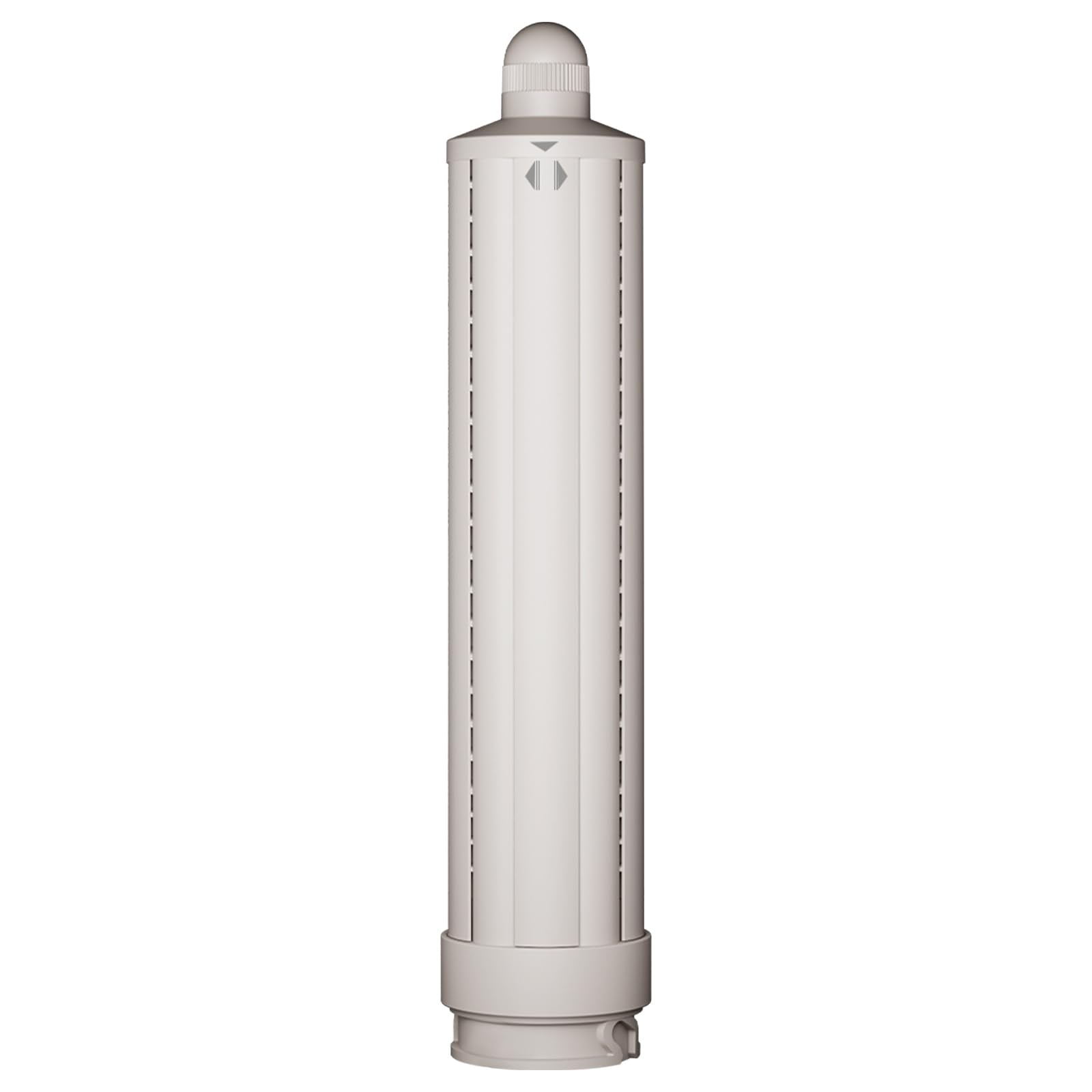 AFDD front view barrel attached to dryer, shows ease of use and secure fit