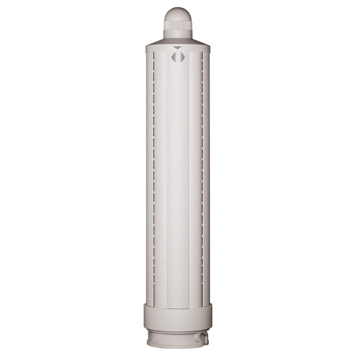 AFDD front view barrel attached to dryer, shows ease of use and secure fit