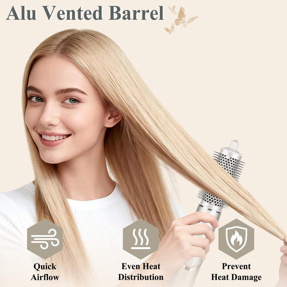 AFDD brush used on dry hair demonstrating lift and smooth finish