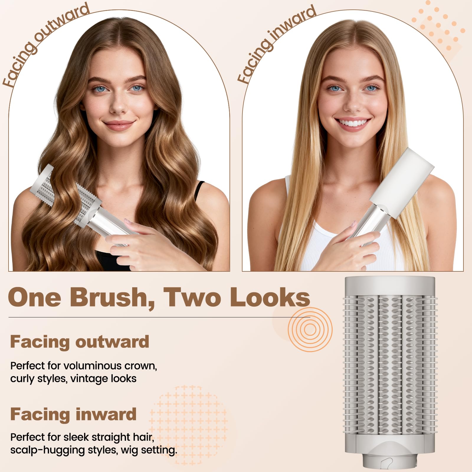 AFDD textured bristle detail that detangles gently while drying hair