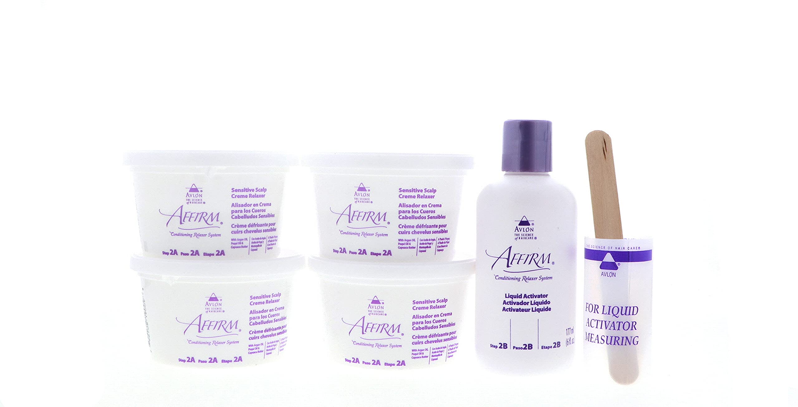Affirm relaxer with neutralizer and conditioner showing restored moisture benefit
