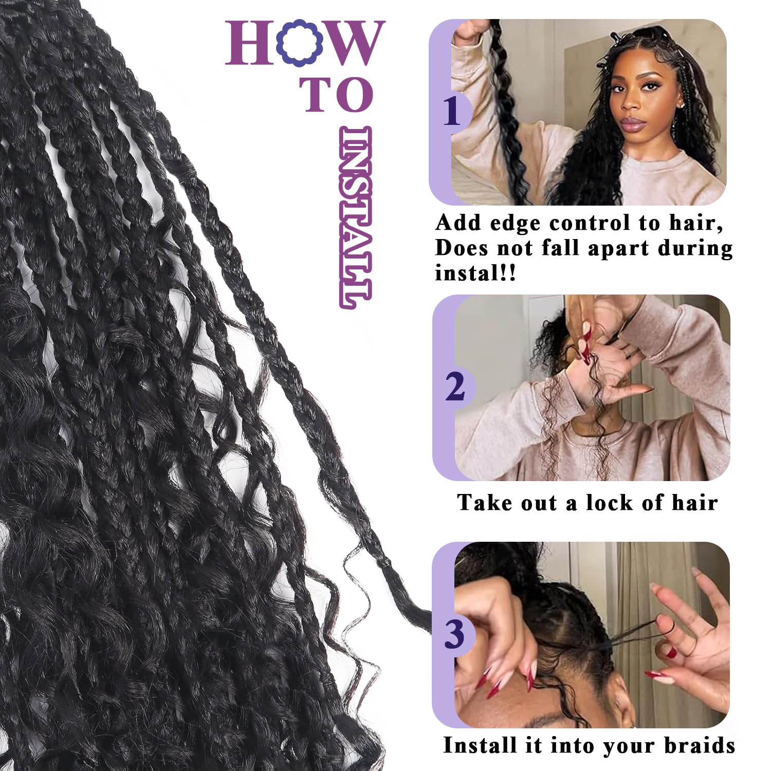 Afihond bundle label and 120g detail indicating salon-grade virgin hair