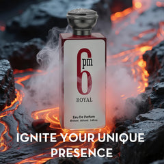 AFLUXE 6PM Royal spray close-up capturing fragrance mist and rich texture