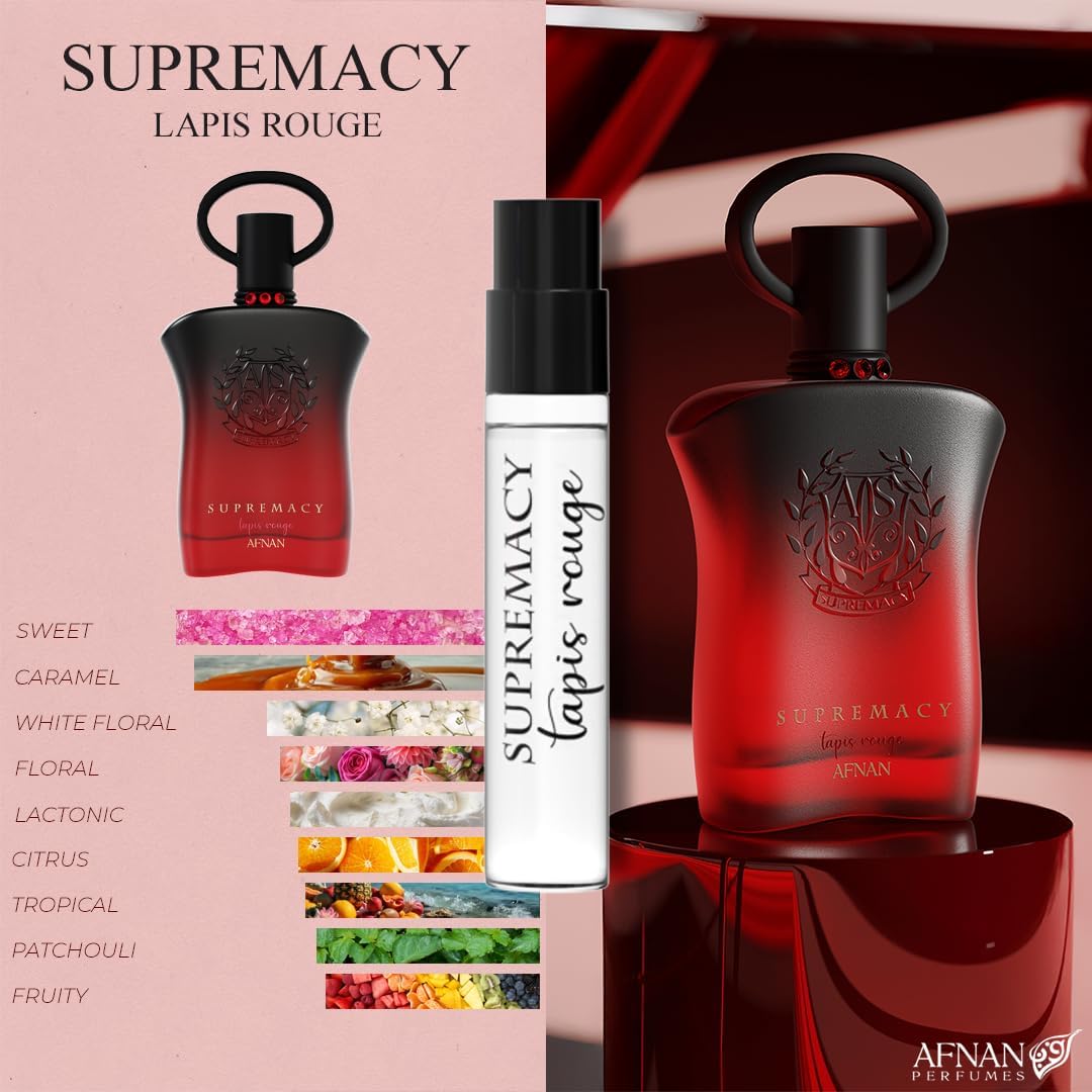 Model spraying Afnan perfume from a vial benefit: quick scent test on the go
