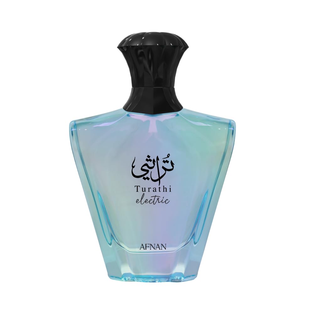 Afnan Turathi Electric front bottle showing sleek design and bright appeal