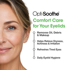 AFT Opti-Soothe single opened sachet with visible pre-moistened wipe, ready to use