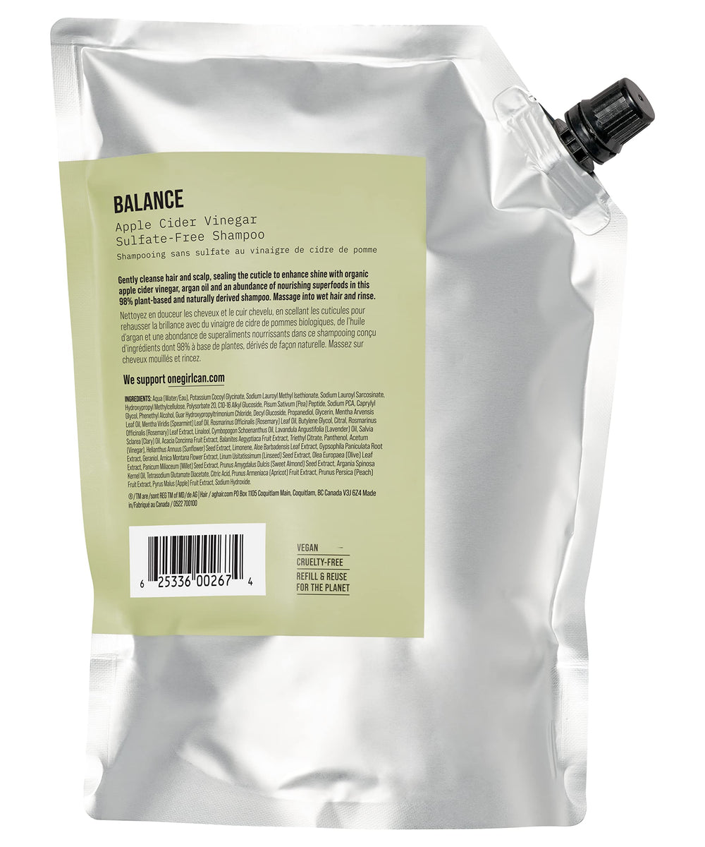 AG Care refill pouch being poured to reduce plastic waste