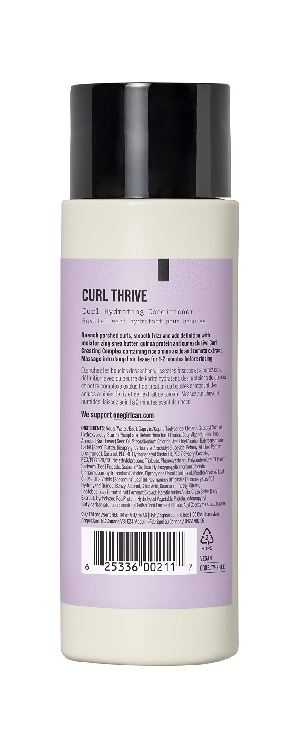 AG Care label and pump detail highlighting ingredients and easy dispensing benefit