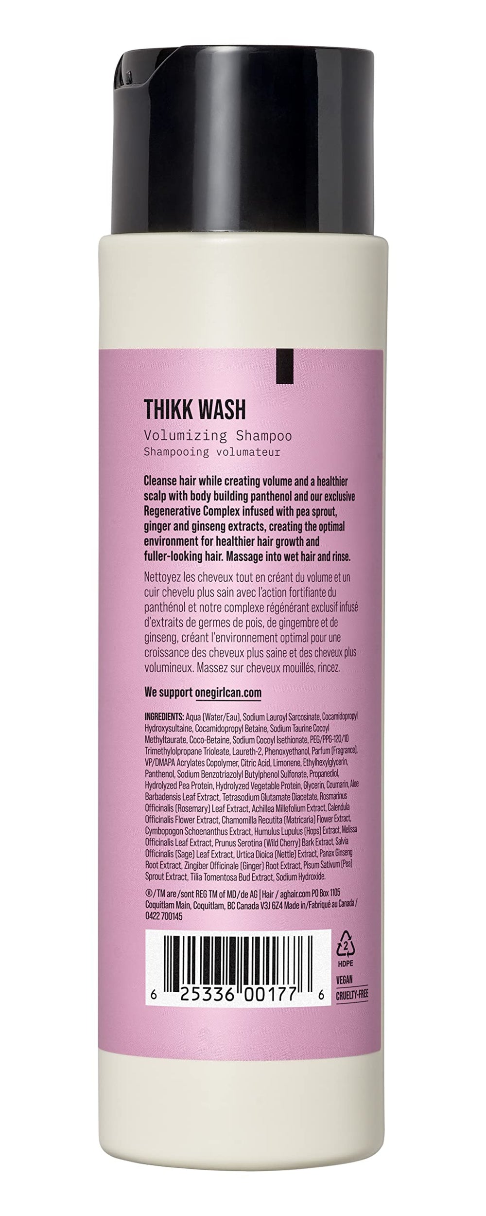 AG Care Thikk Wash creamy lather close-up demonstrating lightweight texture