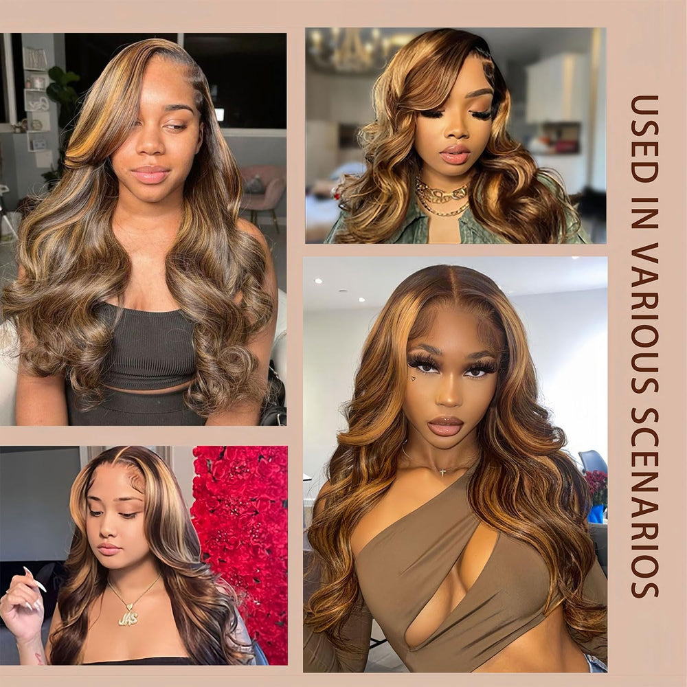 Agairl side profile highlighting 4/27 honey-blonde ombre depth and dimension