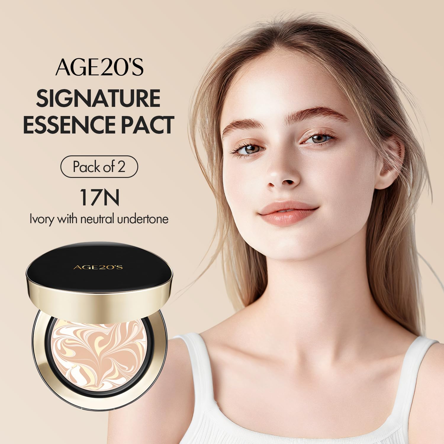 AGE20'S compact in a handbag lifestyle shot for on-the-go touch-up convenience