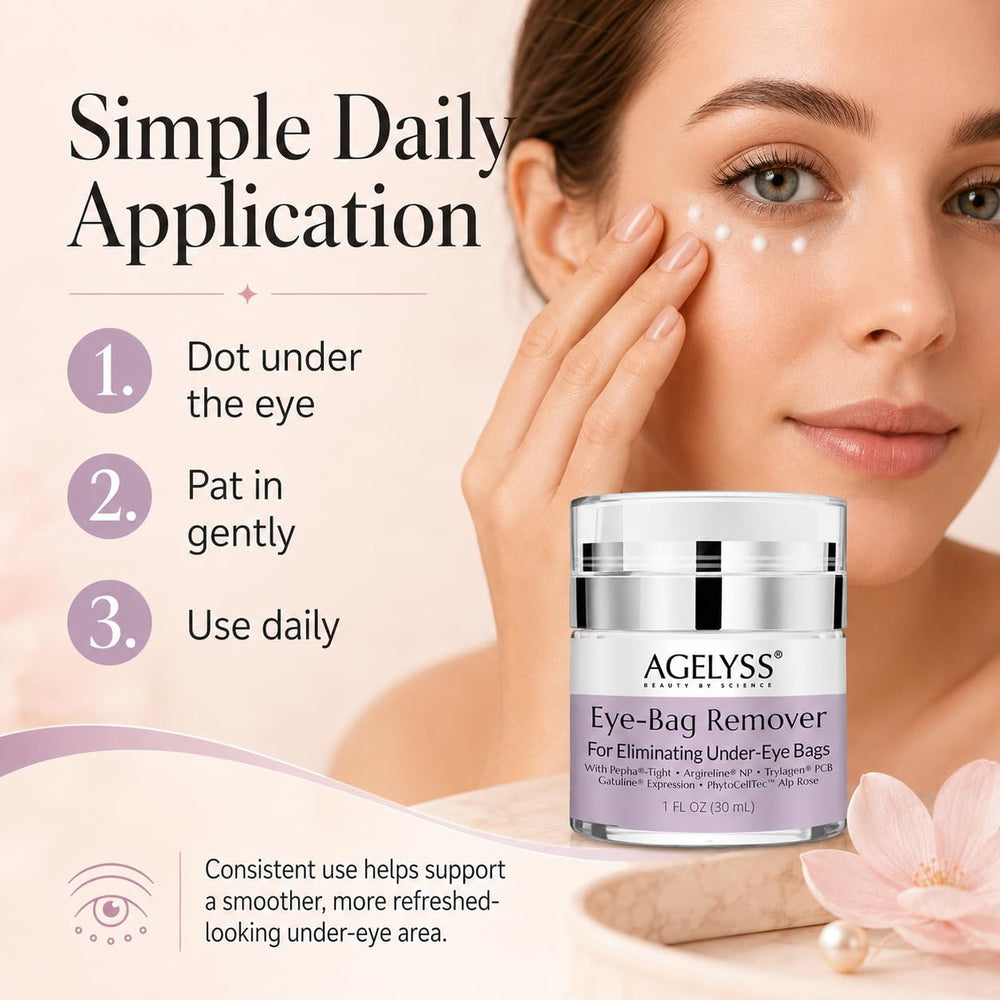 Agelyss in nighttime skincare routine promoting overnight hydration