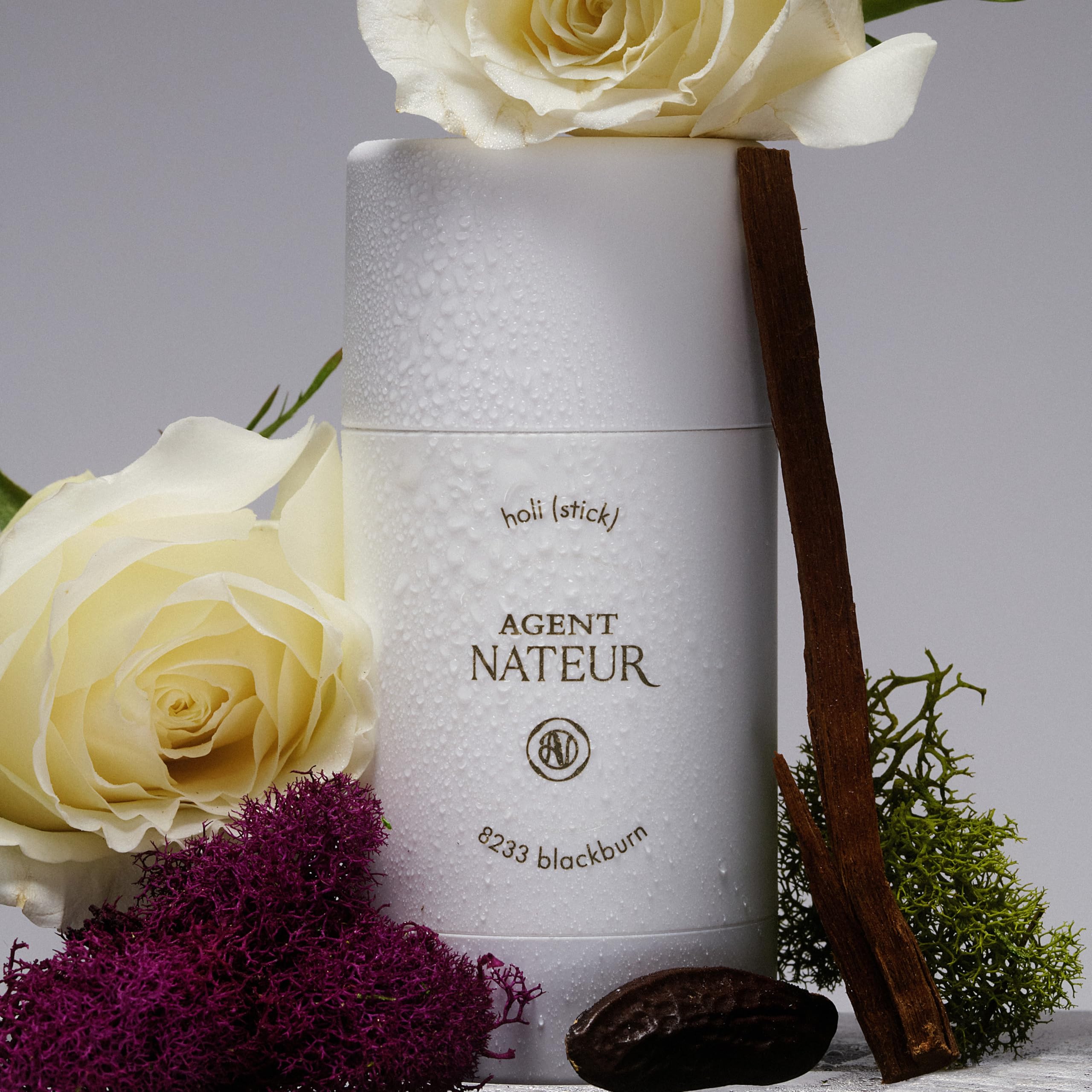 Agent Nateur holi stick with sunflower and avocado butters showing nourishing ingredients