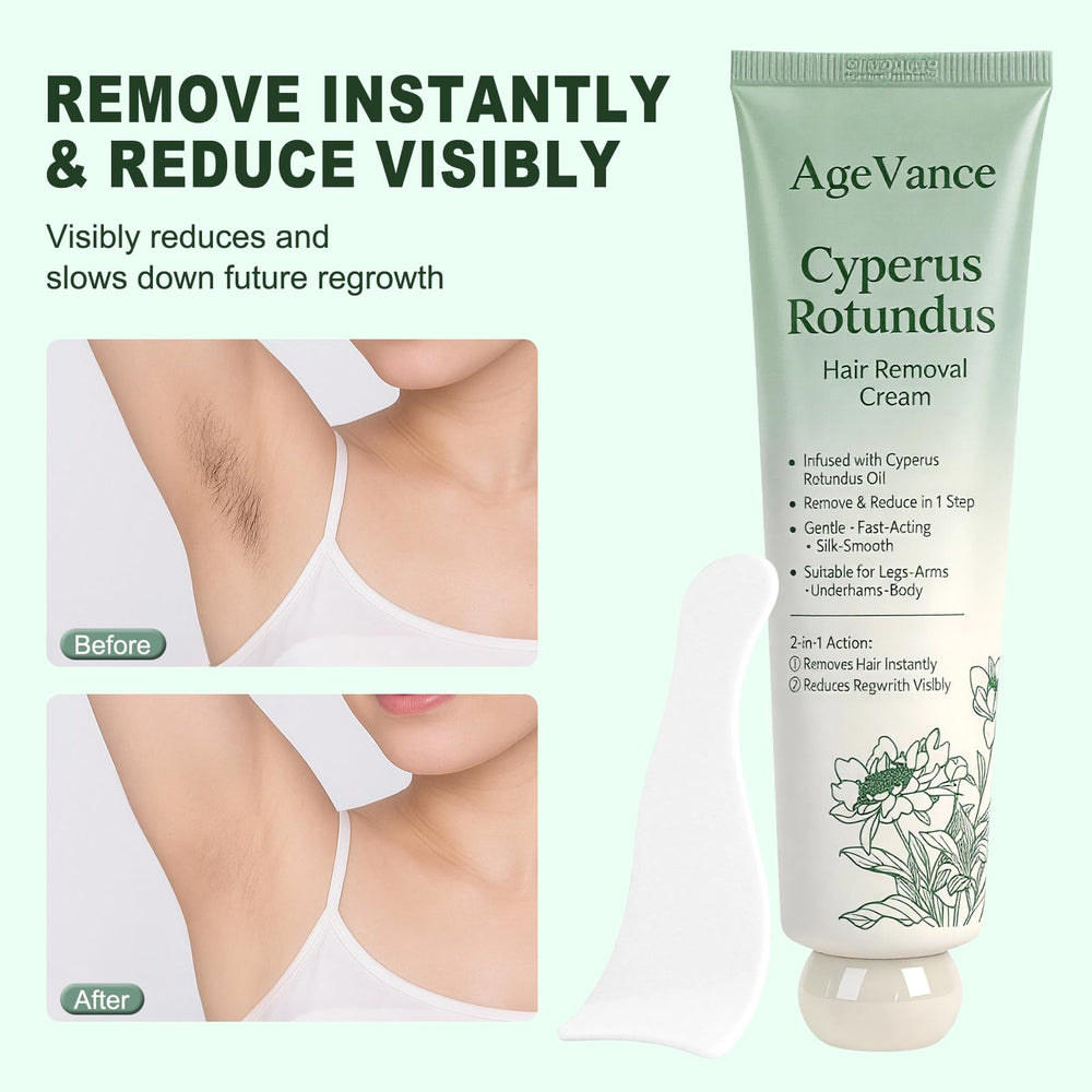 AgeVance used underarm showing gentle removal and softer skin