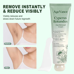 AgeVance used underarm showing gentle removal and softer skin