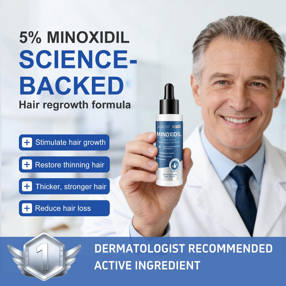AGIKENB applied to beard area demonstrating targeted use and fuller look