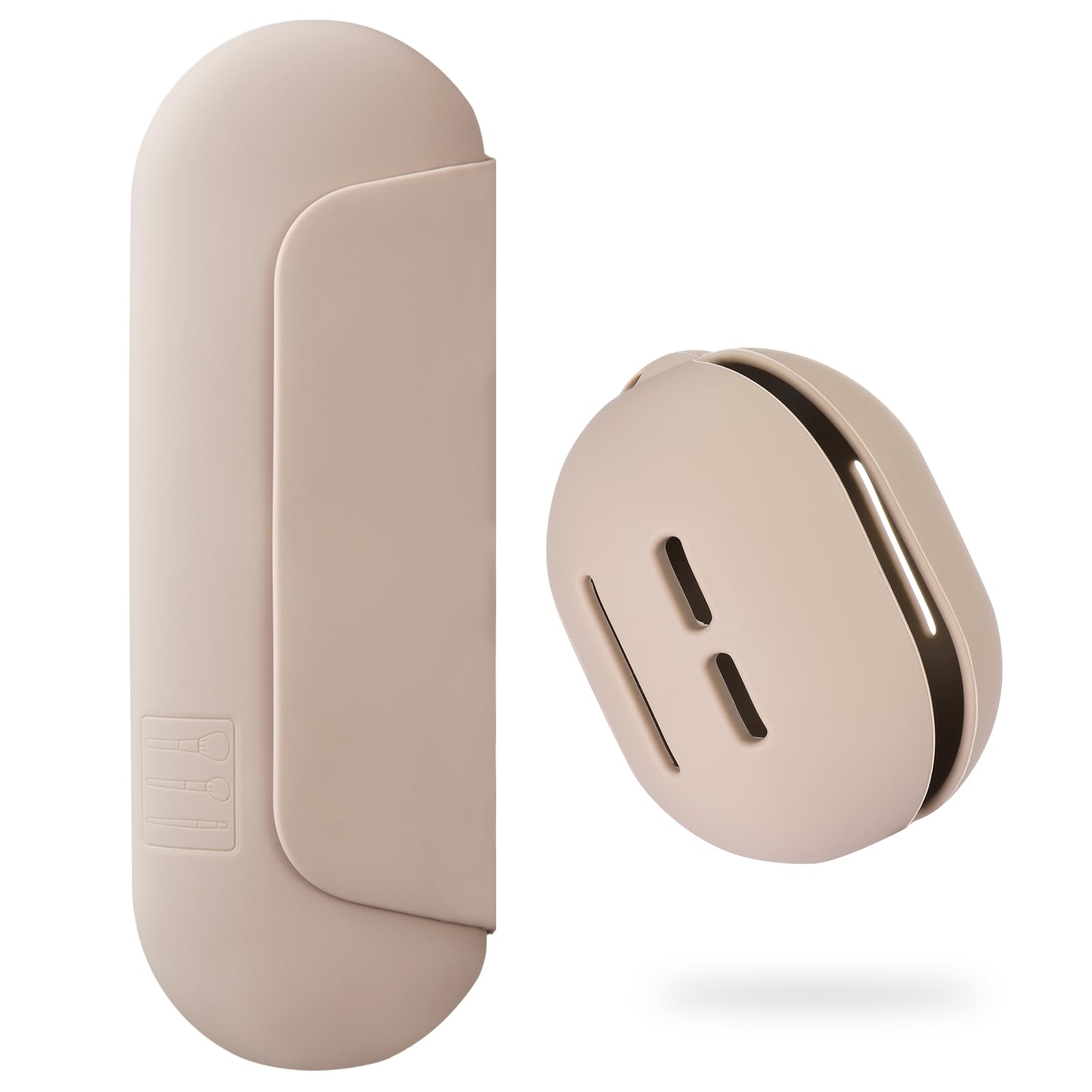 AGIKET front view silicone brush holder showing compact design and easy access
