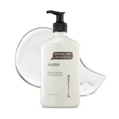 AHAVA front bottle view showing label and calming scent benefit