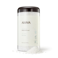 AHAVA jar front view showing branding and 32 oz size, highlights purity