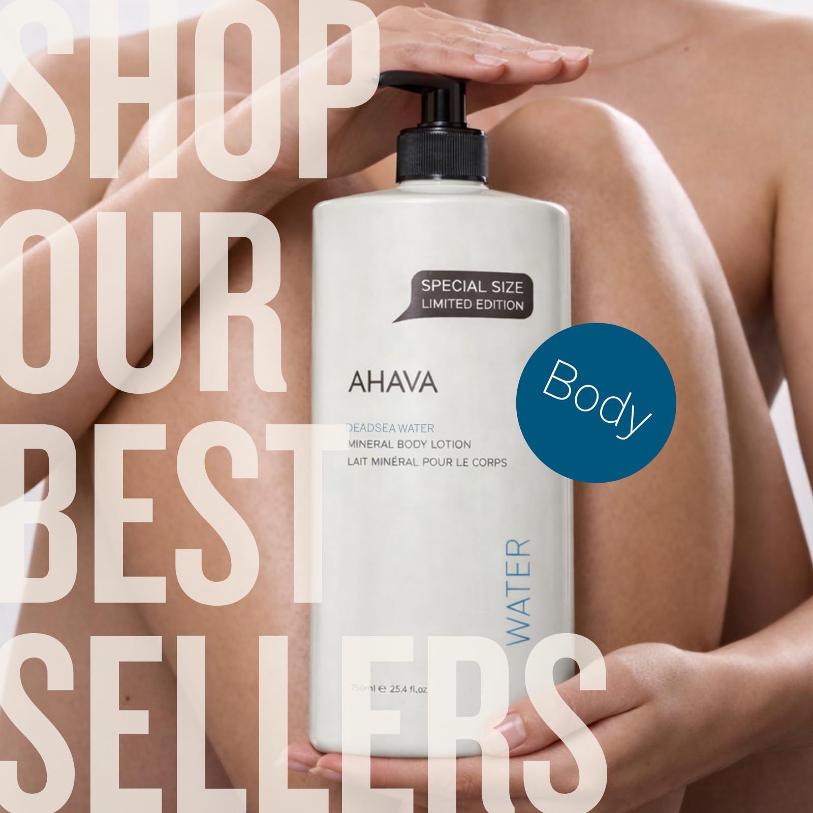 AHAVA foot cream being massaged into foot before sleep for softness