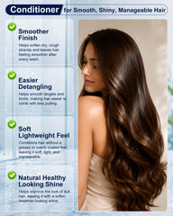 AHSUO conditioner pour texture demonstrating creamy slip and detangling