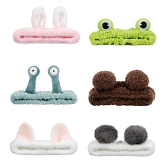 AIBFRID front view of all six animal ear headbands showing variety and convenience