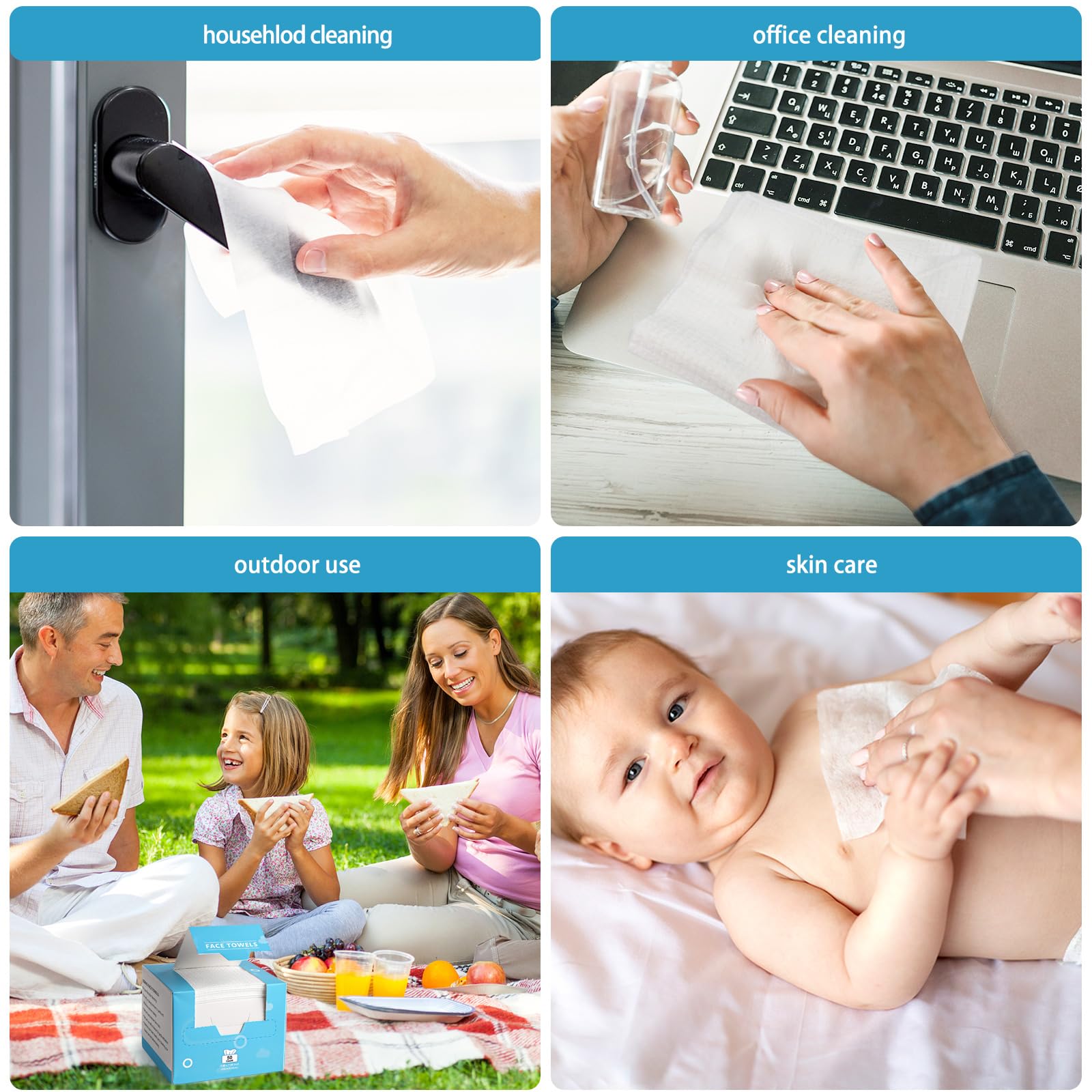 AIDEA towels inside travel bag illustrating compact portability and hygiene benefit