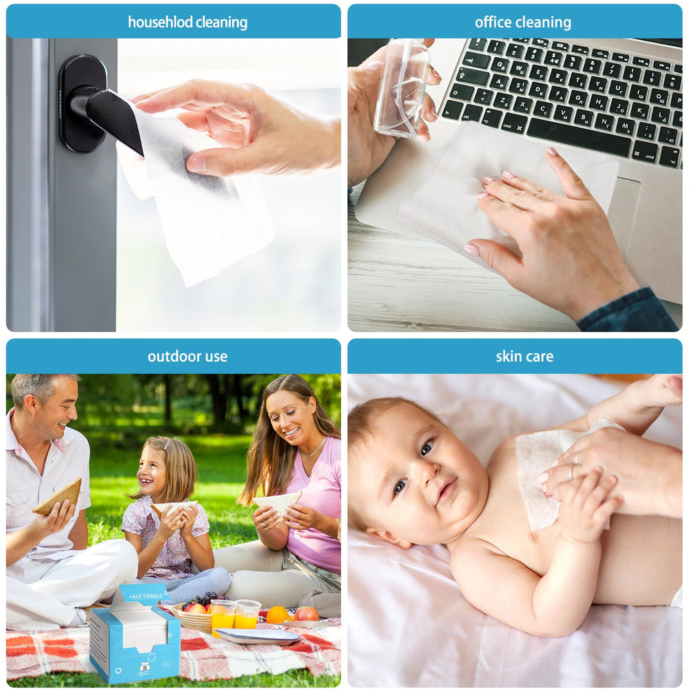 AIDEA towels inside travel bag illustrating compact portability and hygiene benefit