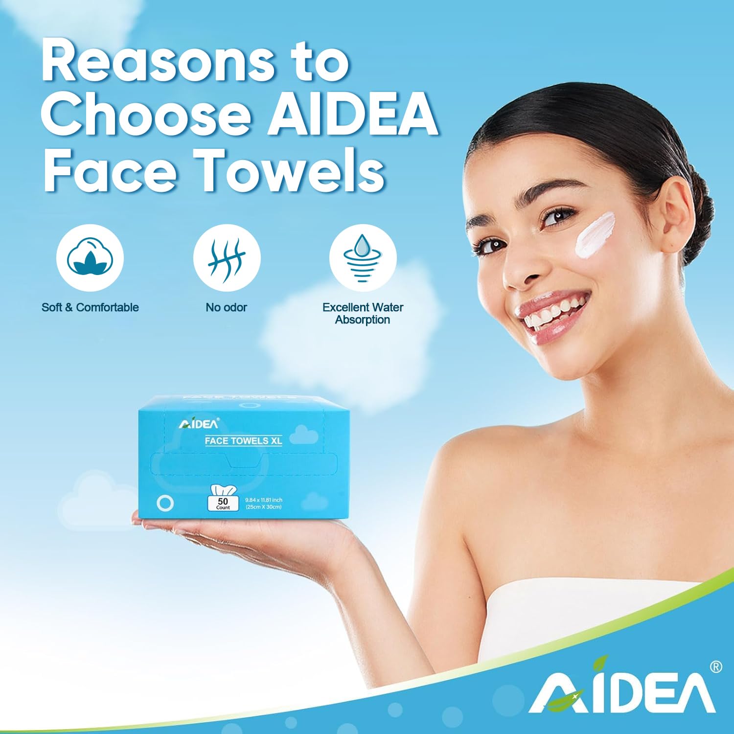 AIDEA stacked towels illustrating thickness and durability advantage