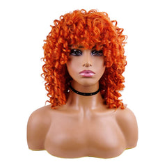 AIDUSA close-up of curly bangs highlighting realistic hairline and framing