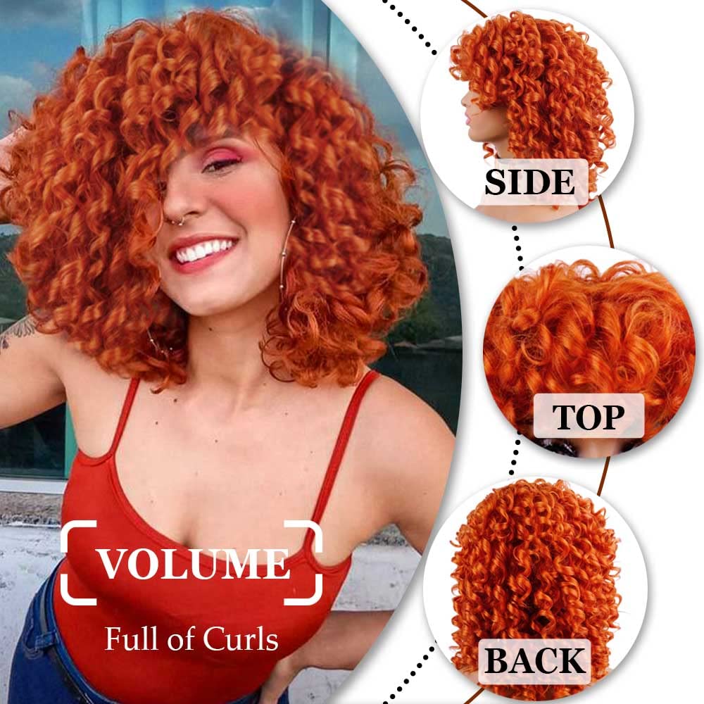 AIDUSA close texture of loose curls demonstrating soft, bouncy fiber