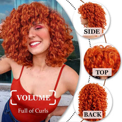 AIDUSA close texture of loose curls demonstrating soft, bouncy fiber