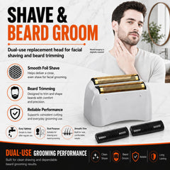 AIJALY foil honeycomb surface close-up reducing skin contact for a gentler shave