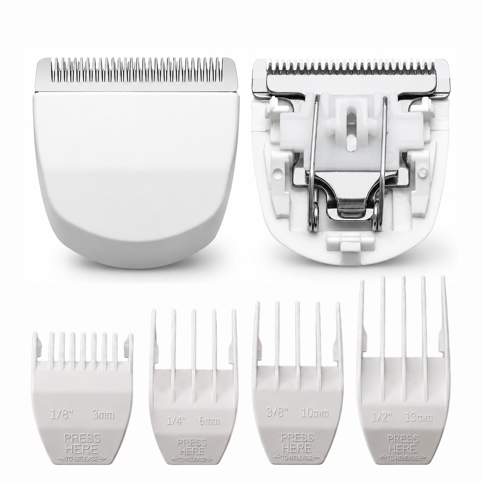AIJALY front view of replacement blades showing packaging and fit benefit