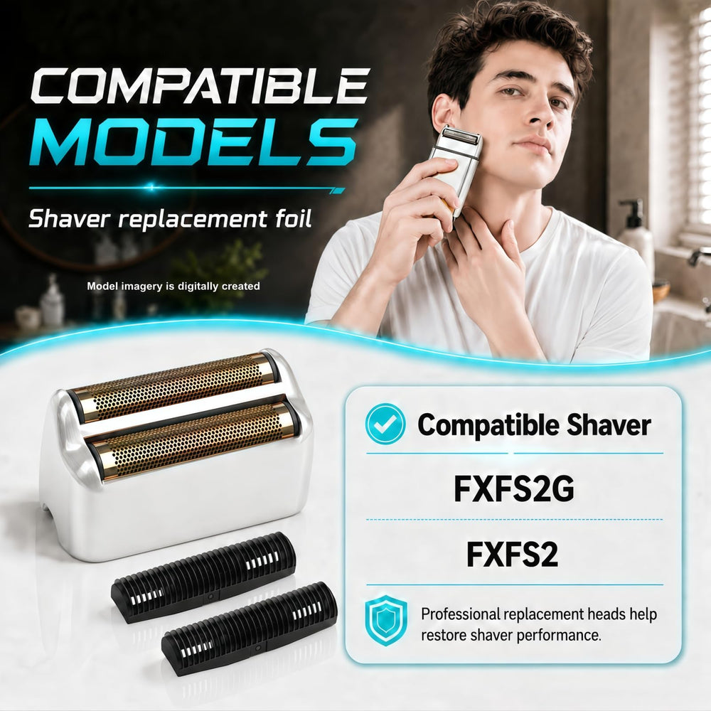 AIJALY foil installed on FXFS2 shaver showing restored cutting performance