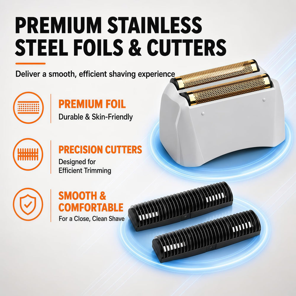 AIJALY side profile of foil and cutter showing thin precision fit