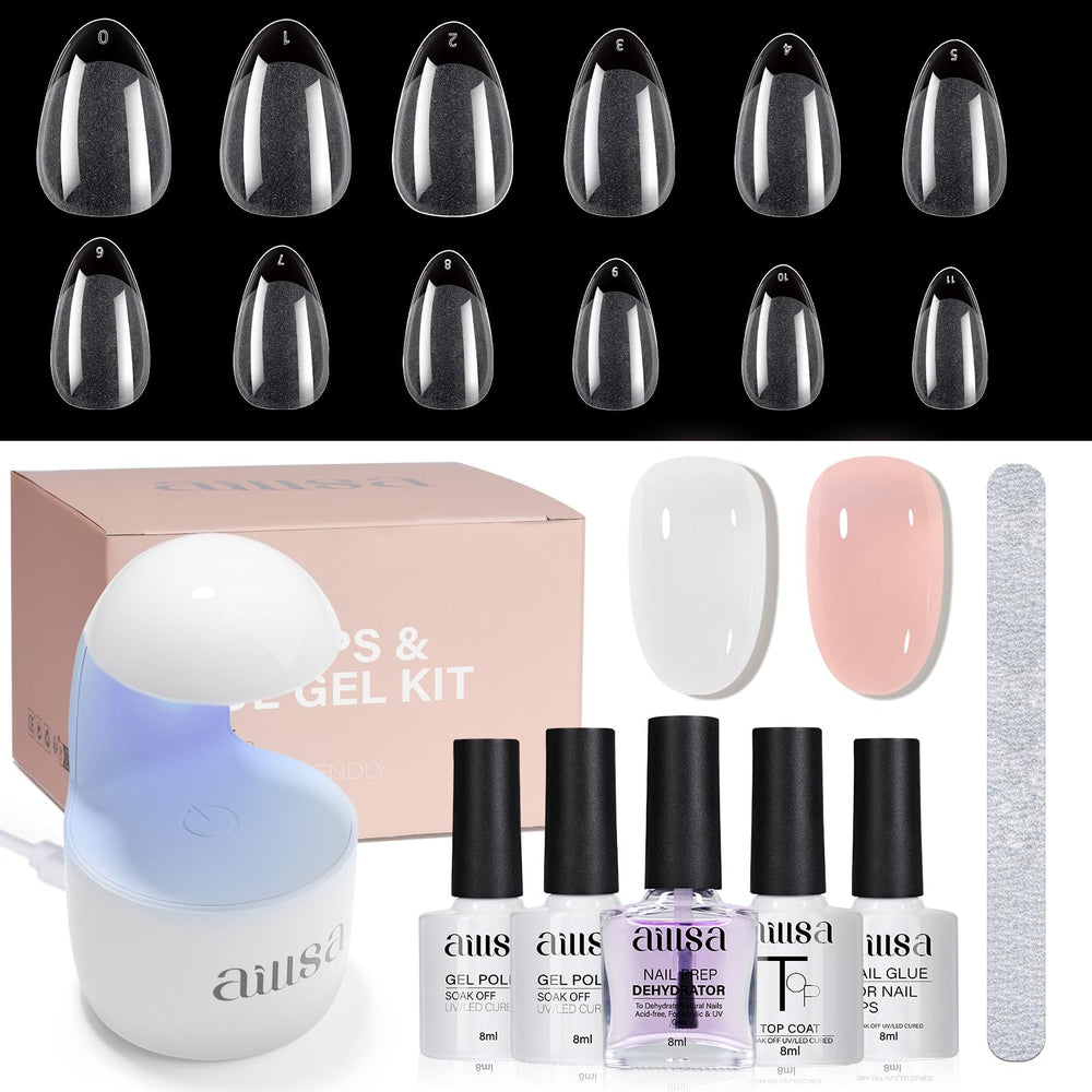 AILLSA kit front packaging showing included tips and lamp for ready use