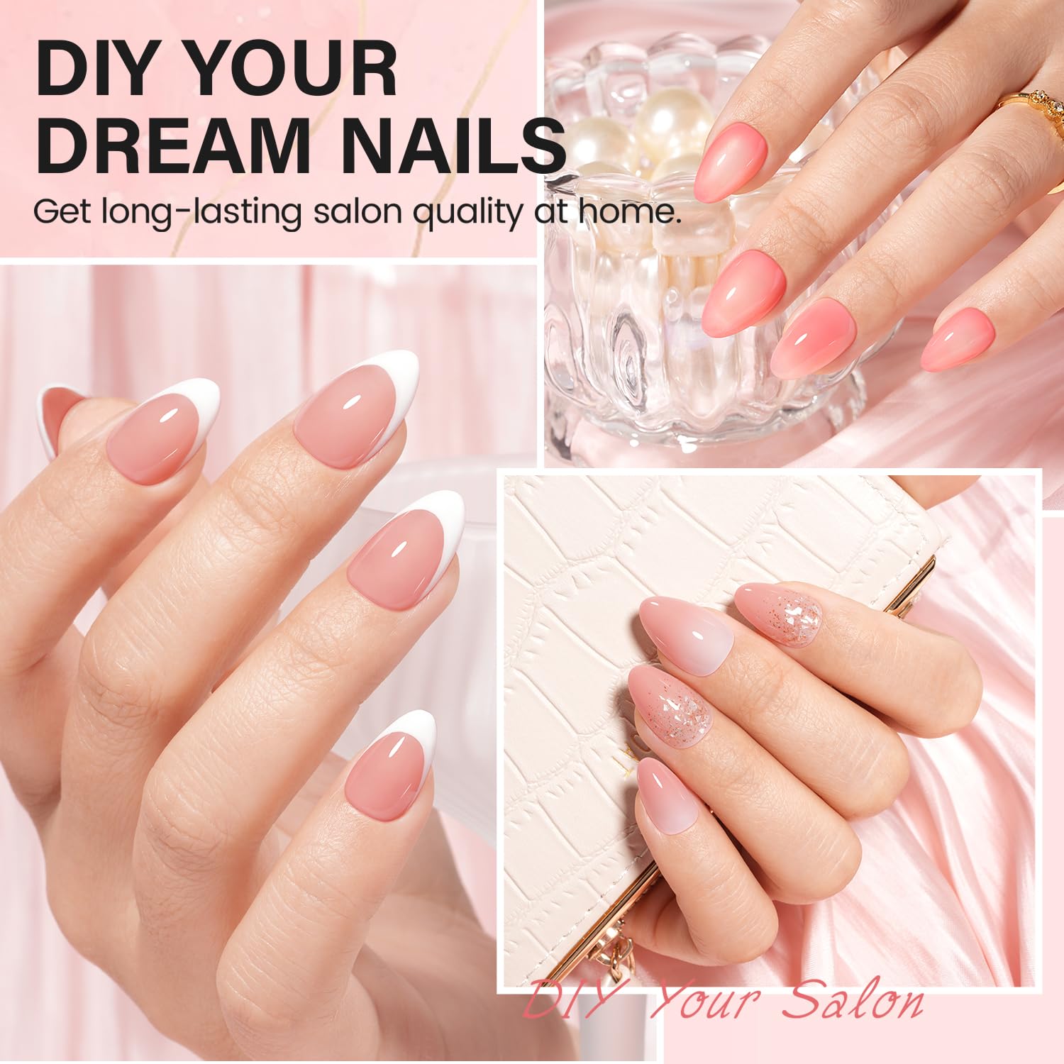 AILLSA milky white jelly gel bottle displaying translucent color option benefit