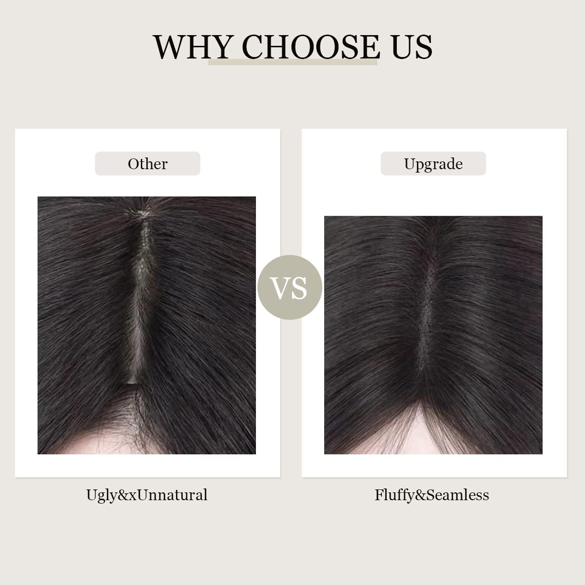 Aimeolyn hair texture closeup showing soft human hair blendability
