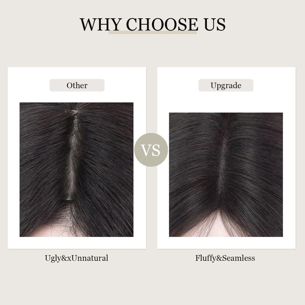 Aimeolyn hair texture closeup showing soft human hair blendability