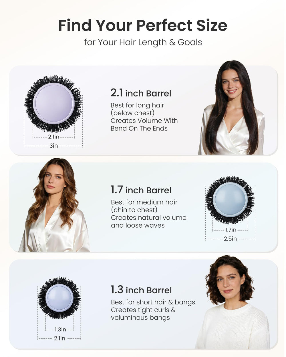 AIMIKE brush styling bangs during blow-dry for speedy root lift